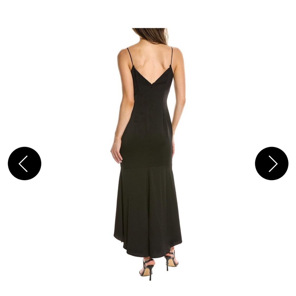 Aidan Mattox Black silky evening dress